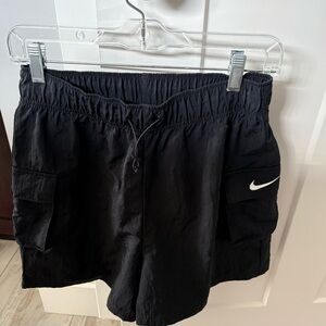 Nike Black Sports nylon Shorts with Pockets 4in. Inseam